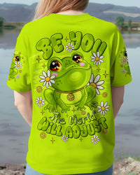 BE YOU THE WORLD WILL ADJUST FROG ALL OVER PRINT - TLTR1609251