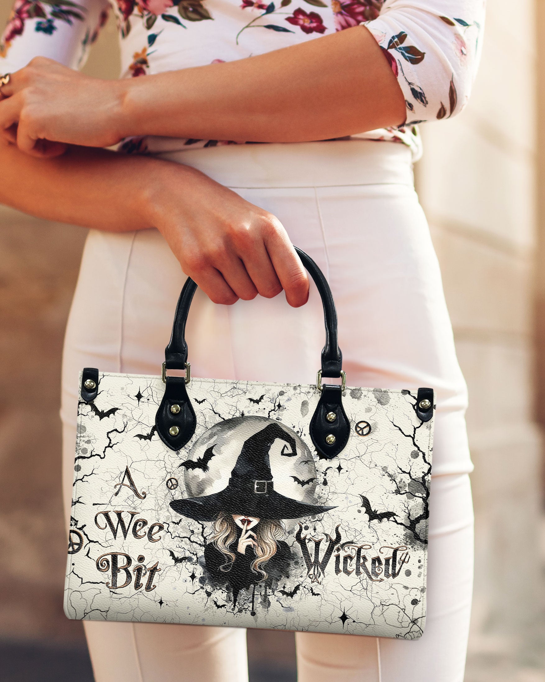 A WEE BIT WICKED HALLOWEEN LEATHER HANDBAG - YHLT2609242