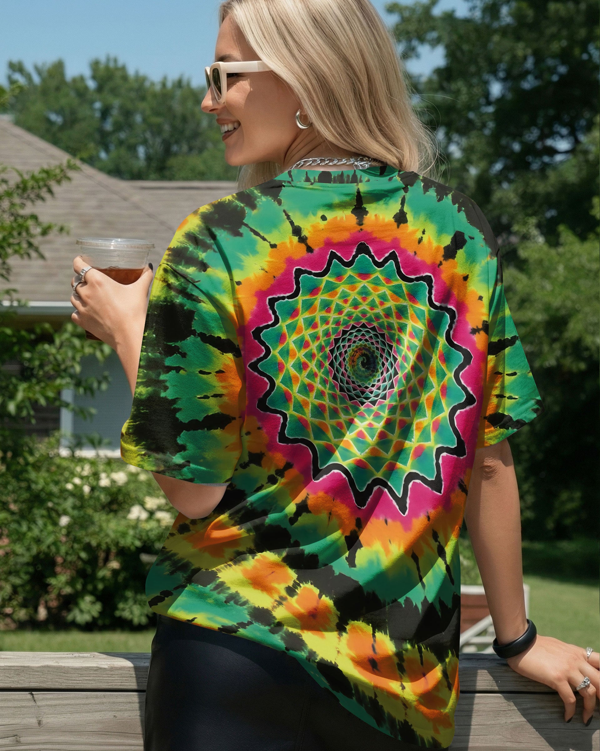 PSYCHEDELIC MANDALA TIE DYE ALL OVER PRINT - TLTW0412253