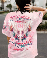 I BELIEVE THERE ARE ANGELS AMONG US WINGS FLORAL ALL OVER PRINT - TLTW0211232