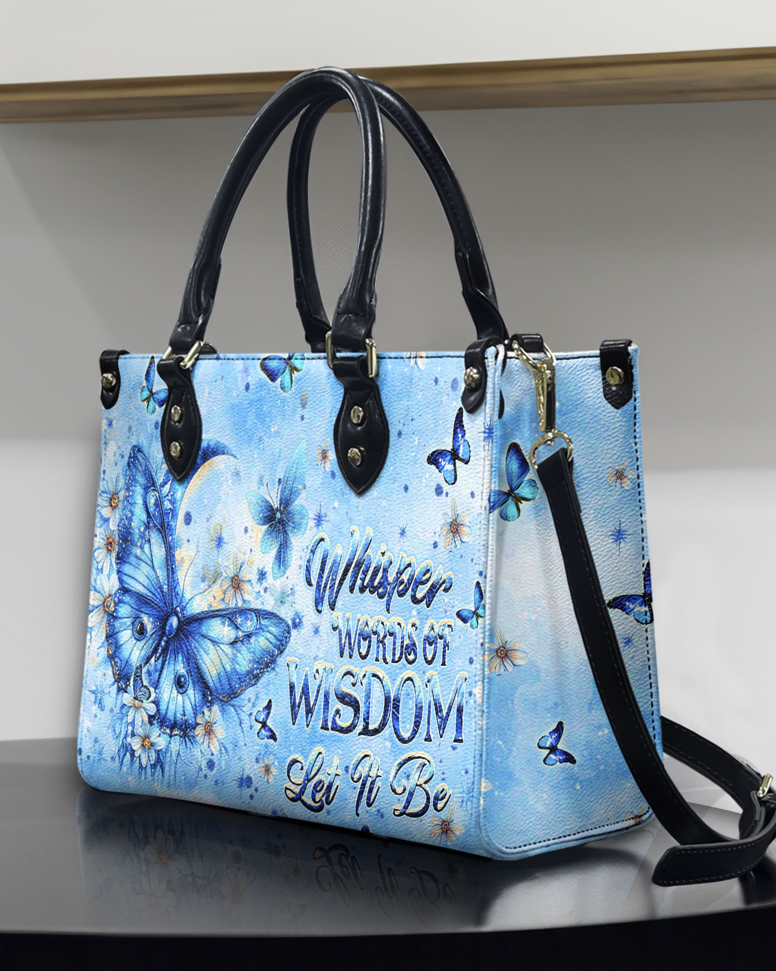 WHISPER WORDS OF WISDOM LET IT BE BUTTERFLY LEATHER HANDBAG - TYHN1111244