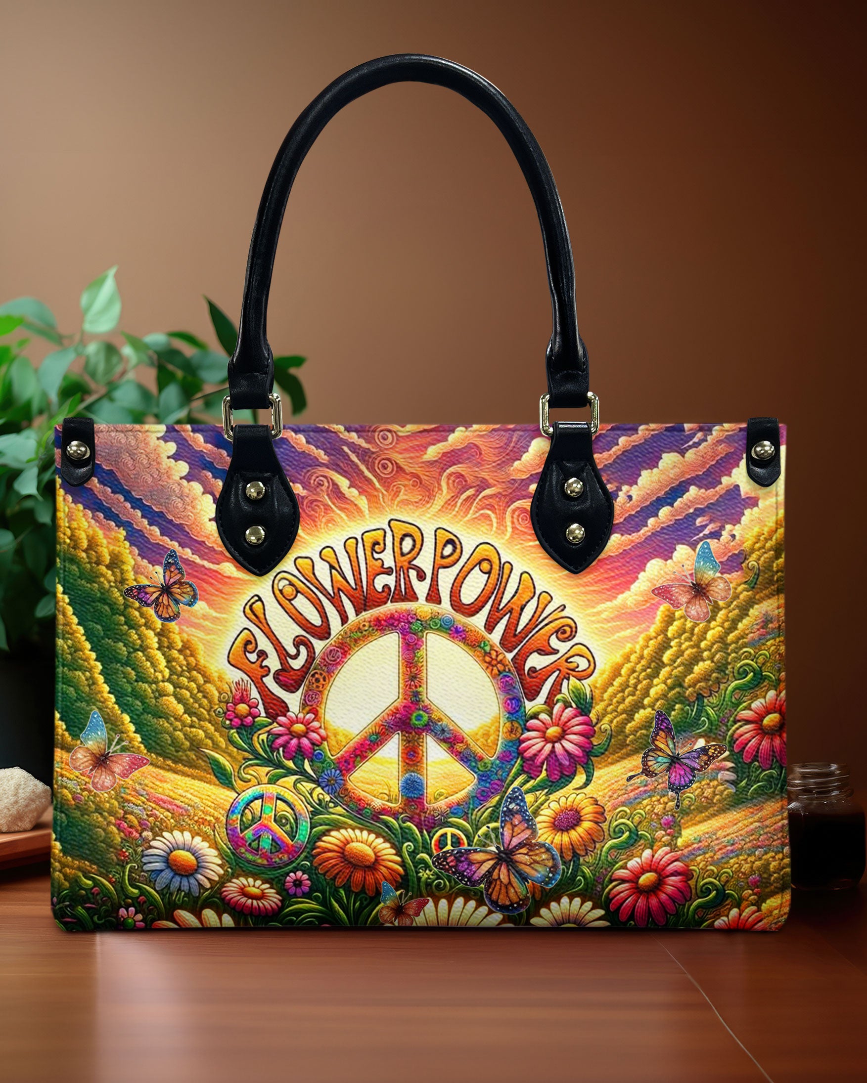 FLOWER POWER LEATHER HANDBAG - YHHN0612244