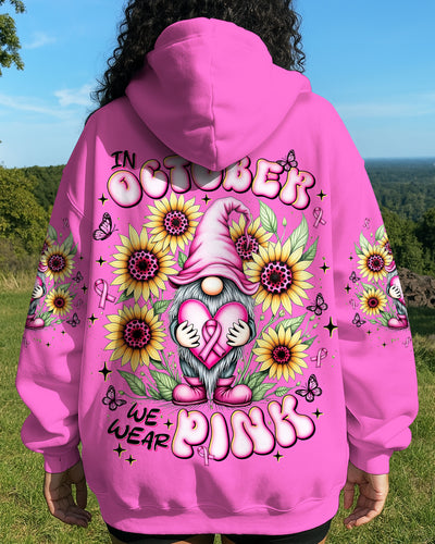 IN OCTOBER WE WEAR PINK GNOME BREAST CANCER ALL OVER PRINT  - TLNT2407254