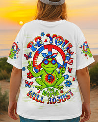 BE YOU THE WORLD WILL ADJUST FROG ALL OVER PRINT - TLTW0306253