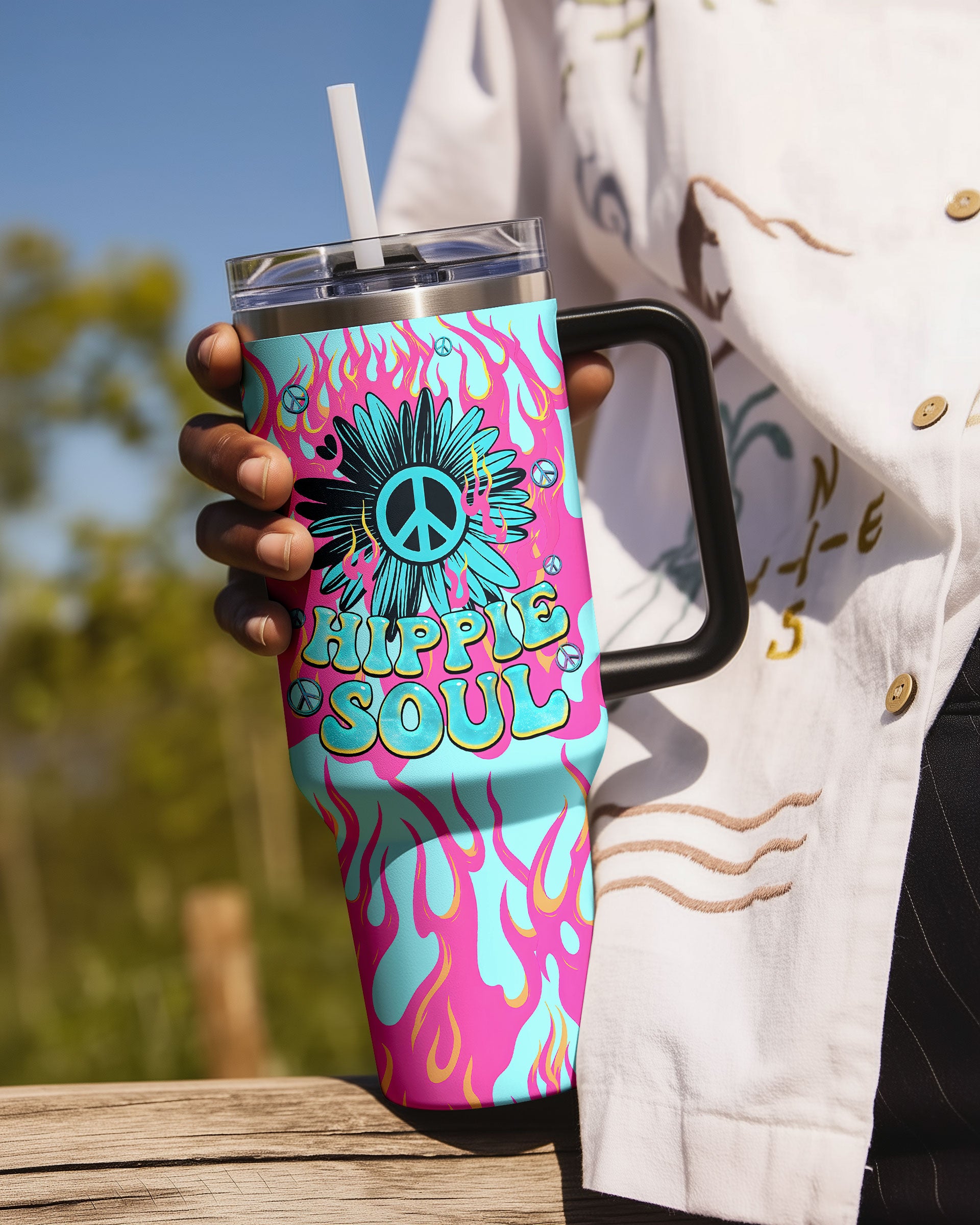 HIPPIE SOUL FLOWER TUMBLER - TYQY2908251