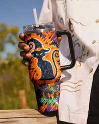 WITCH BLACK CAT BURST HALLOWEEN TUMBLER - TLHN2408265