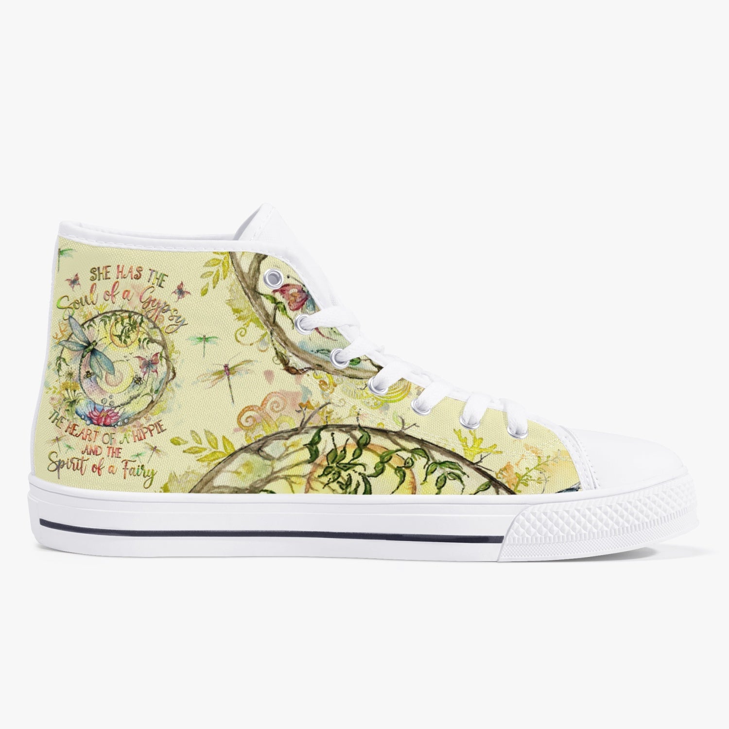 SPIRIT OF A FAIRY DRAGONFLY HIGH TOP CANVAS SHOES - YHHG2308234