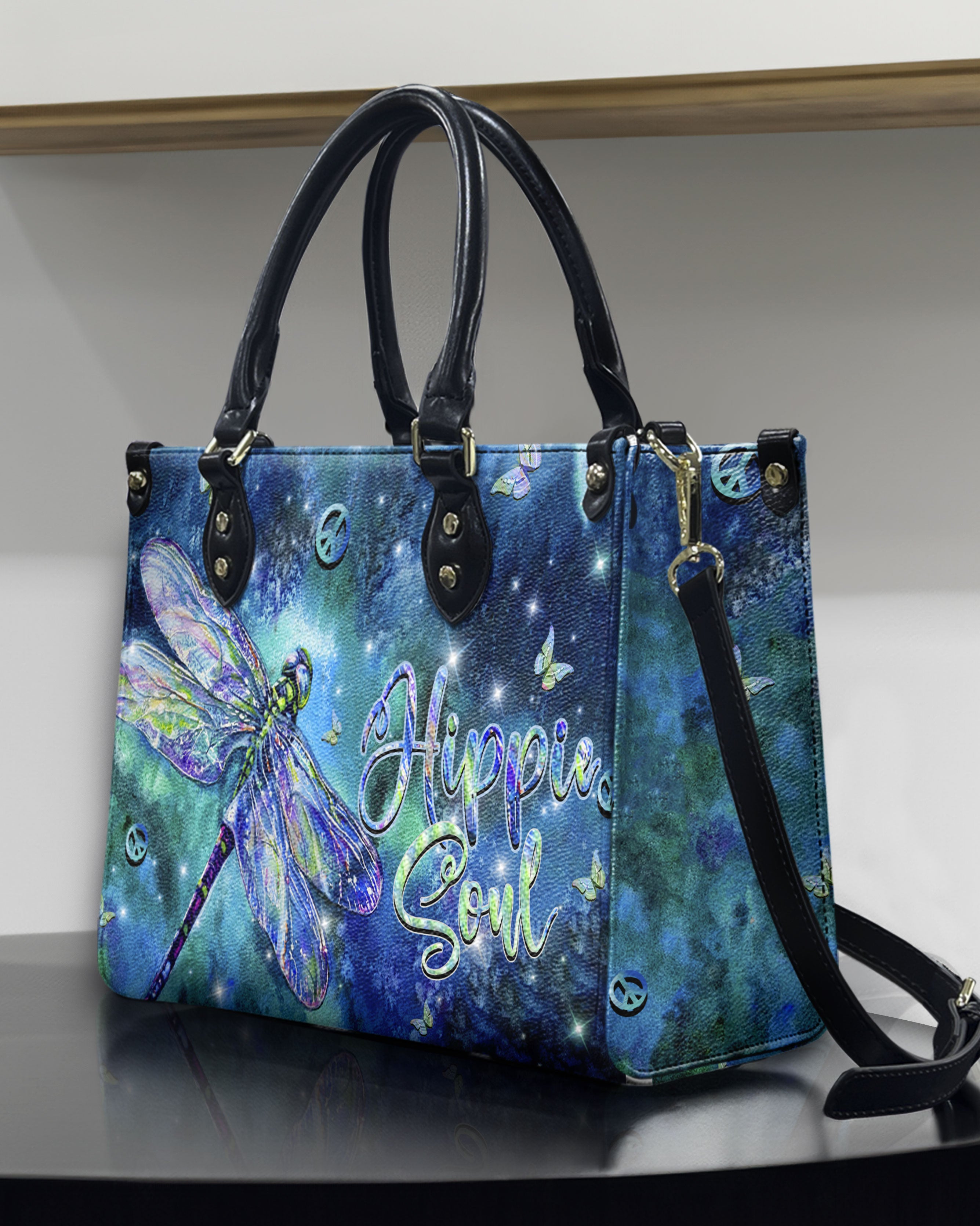 HIPPIE SOUL DRAGONFLY LEATHER HANDBAG - YHHN1410244