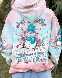 JUST BREATHE CHRISTMAS SNOWMAN ALL OVER PRINT - YHLN2710232