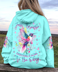 JUST BREATHE HUMMINGBIRD ALL OVER PRINT - YHLN3010231