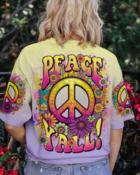 PEACE Y'ALL FLORALS ALL OVER PRINT - TLNO2604231