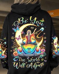 BE YOU THE WORLD WILL ADJUST HIPPIE GIRL ALL OVER PRINT - YHHN0904241