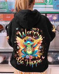 DON'T WORRY BE HIPPIE FROG ALL OVER PRINT - YHLN0512231