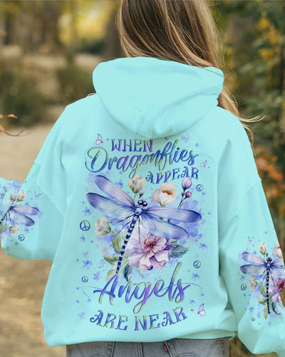 WHEN DRAGONFLIES APPEAR ANGELS ARE NEAR DRAGONFLY ALL OVER PRINT - YHLN2709233