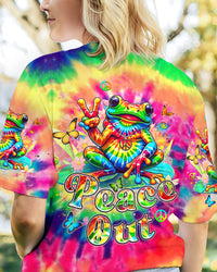 PEACE OUT FROG TIE DYE ALL OVER PRINT - YHHN1507243