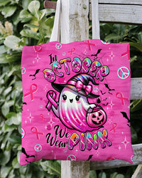 IN OCTOBER WE WEAR PINK BOO BREAST CANCER TOTE BAG  - TLTW1208254
