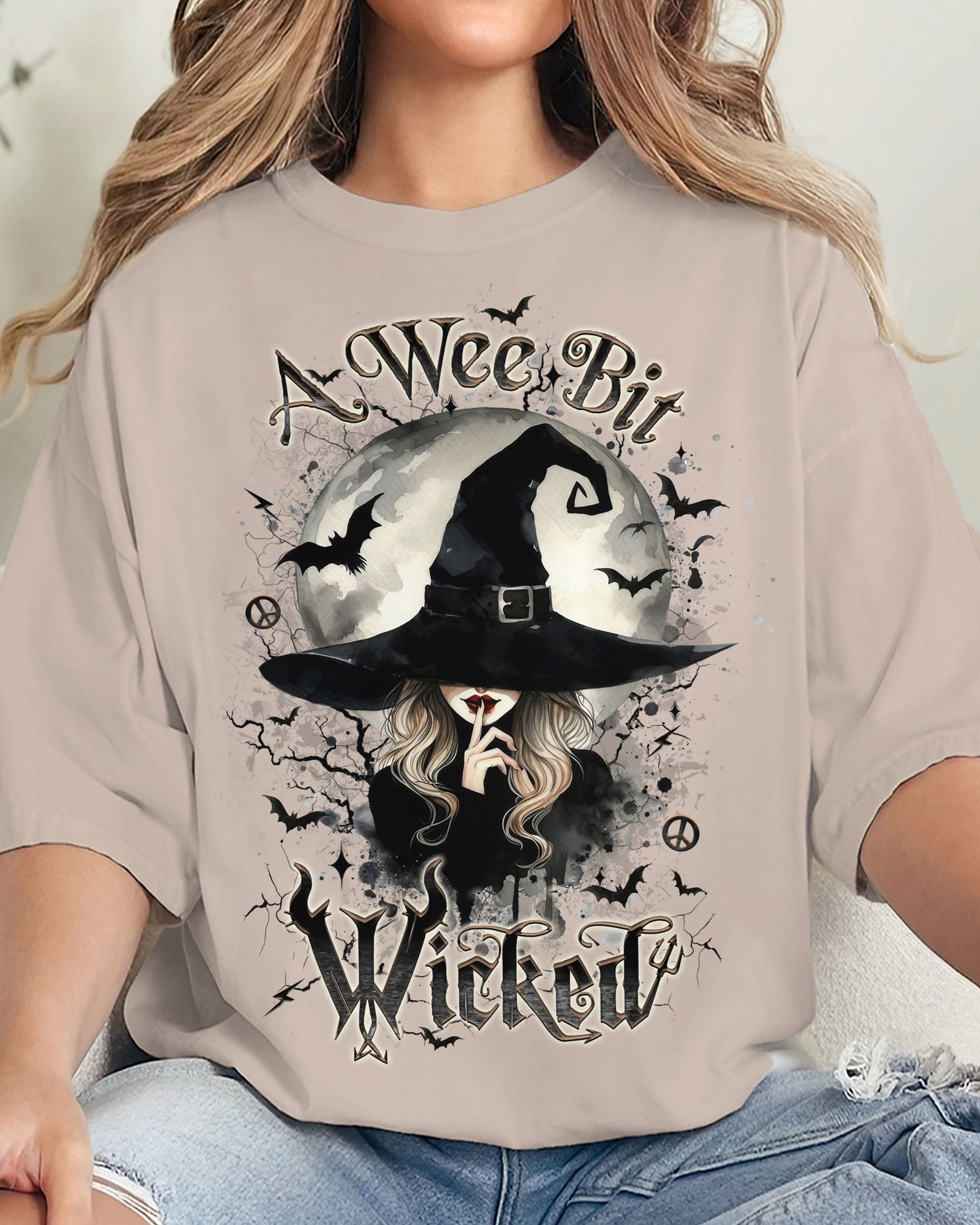 A WEE BIT WICKED HALLOWEEN COTTON SHIRT - YHLT2509246