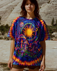 MUSHROOM SUN & MOON SWIRL ALL OVER PRINT  - TLTW3101262