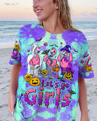 LET'S GO GIRLS FLAMINGO HALLOWEEN TIE DYE ALL OVER PRINT - TLTW0708233