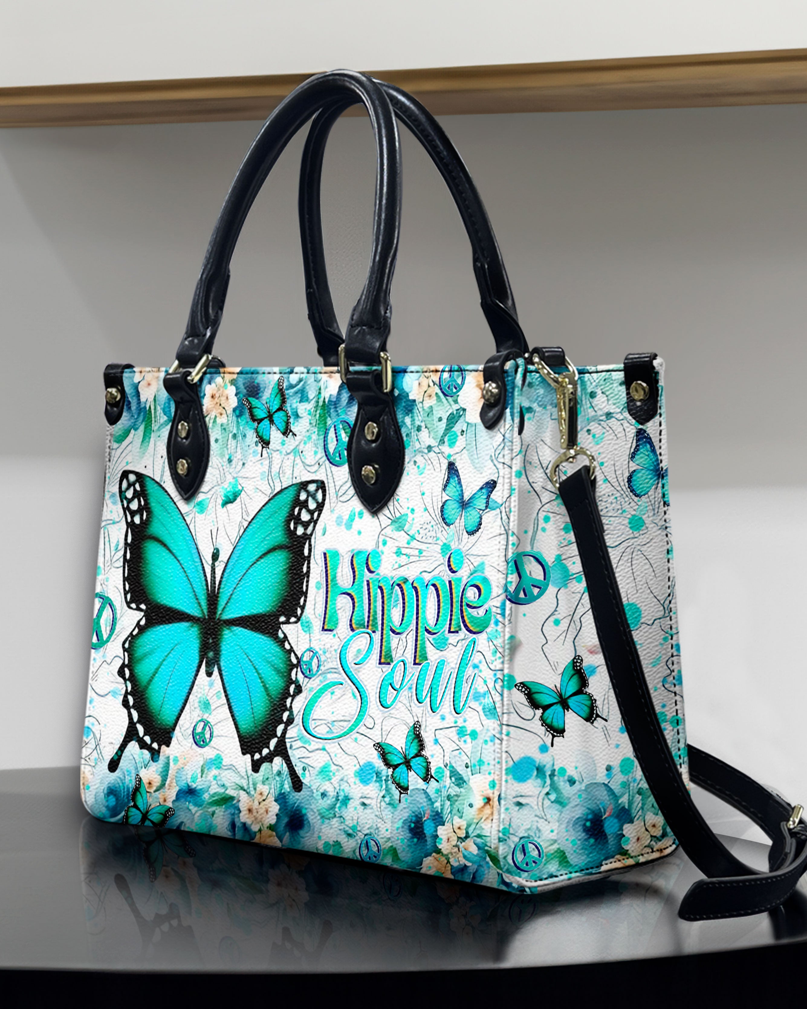 HIPPIE SOUL BUTTERFLY LEATHER HANDBAG - YHHN2407244