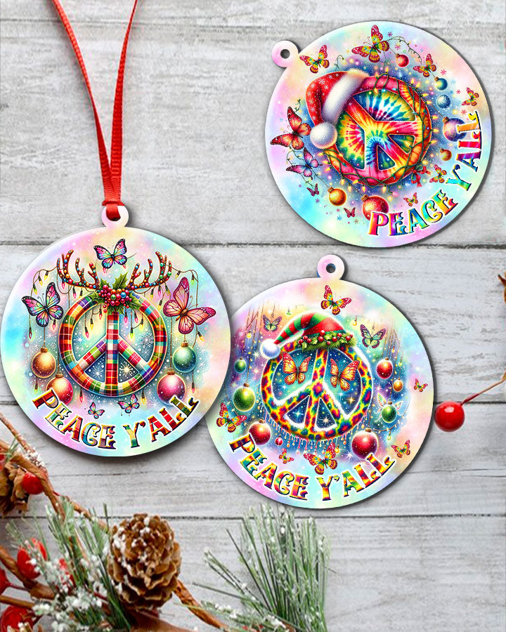PEACE Y'ALL COLORFUL CHRISTMAS ORNAMENT - TLTW0411232