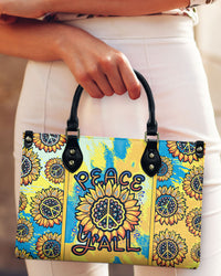 PEACE Y'ALL TIE DYE LEATHER HANDBAG - TLTR2303241