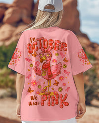 IN OCTOBER WE WEAR PINK FLAMINGO BREAST CANCER ALL OVER PRINT  - TLTR0508253