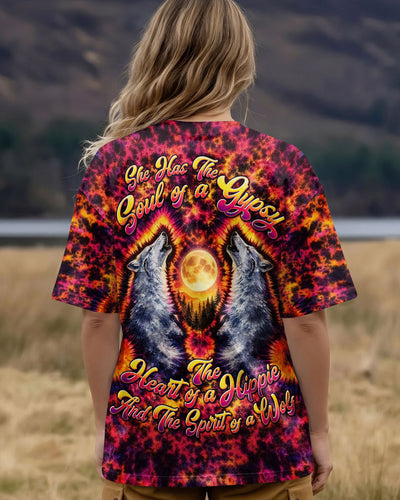 SPIRIT OF A WOLF WATERCOLOR  PATTERN ALL OVER PRINT - TLTW2005262