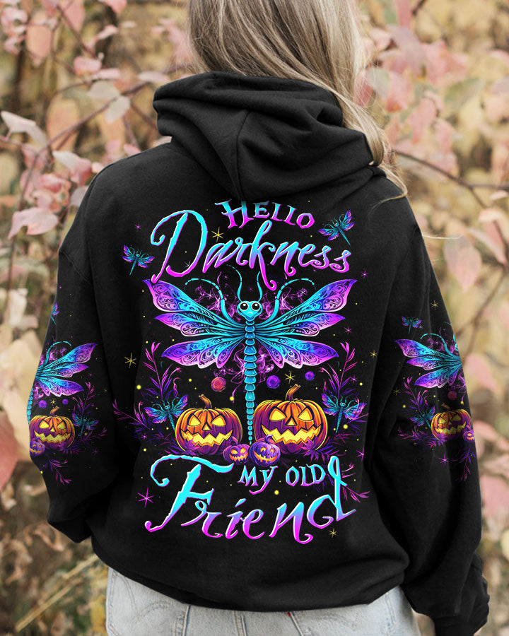 HELLO DARKNESS MY OLD FRIEND DRAGONFLY HALLOWEEN ALL OVER PRINT - TLTW1508232