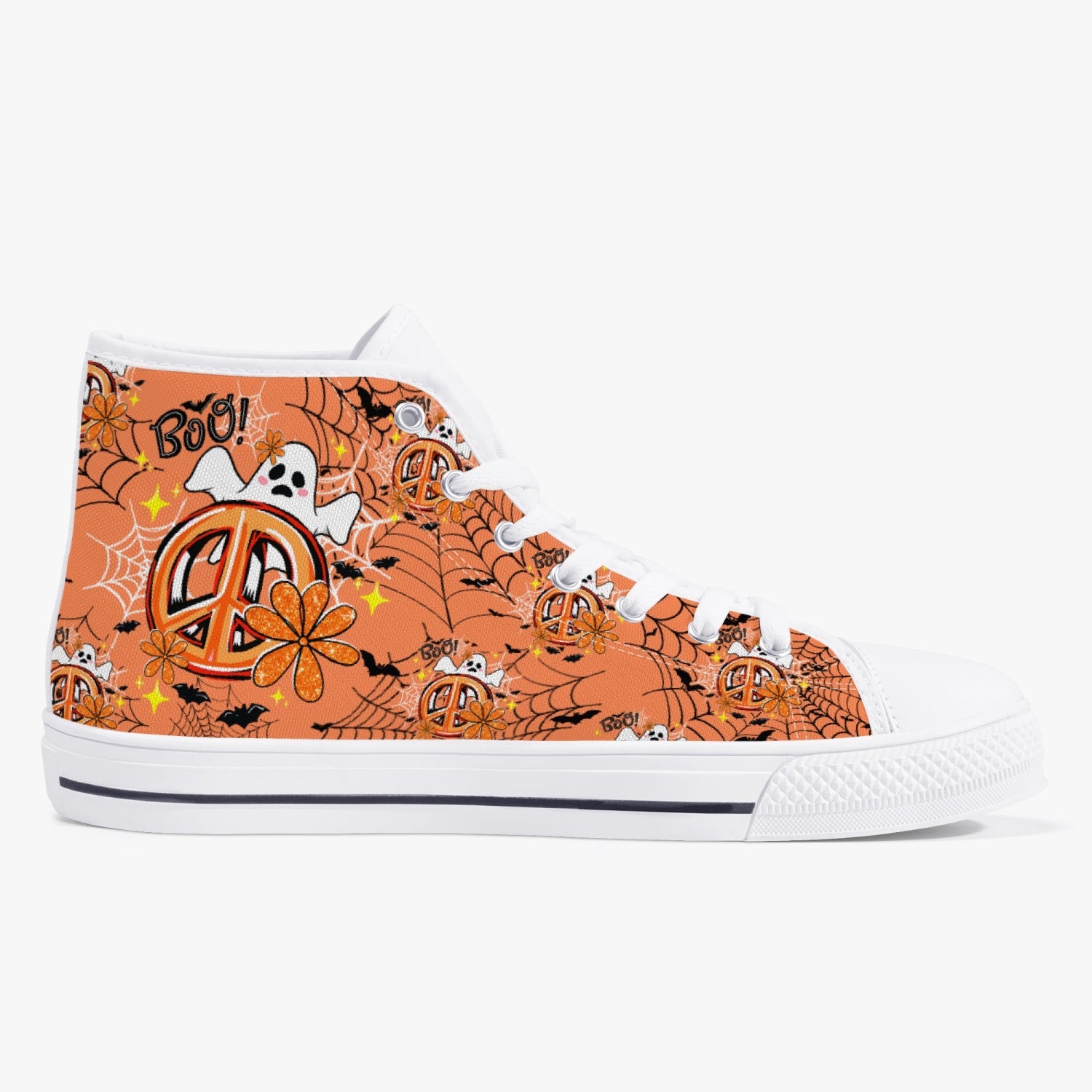 HEY BOO HALLOWEEN HIGH TOP CANVAS SHOES - TY0408234