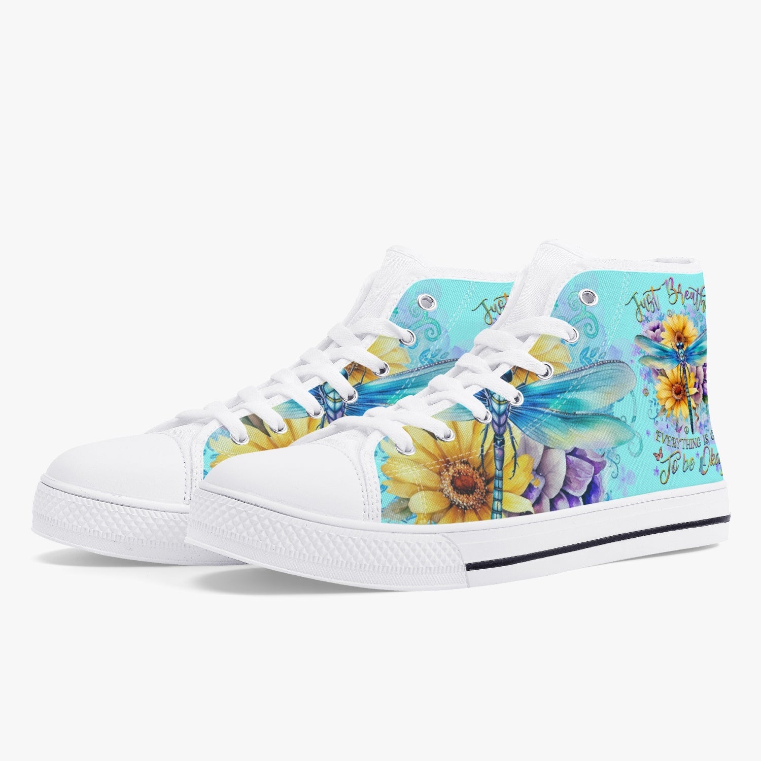JUST BREATHE DRAGONFLY HIGH TOP CANVAS SHOES - YH0210233