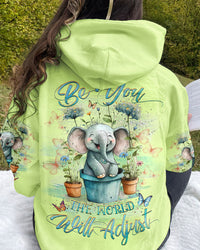BE YOU THE WORLD WILL ADJUST ELEPHANT ALL OVER PRINT - YHHG0310231
