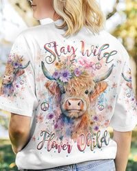 STAY WILD FLOWER CHILD COW ALL OVER PRINT - YHHG1509231