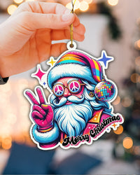 NEON HIPPIE SANTA CLAUS CHRISTMAS ORNAMENT - YHDU711233