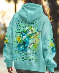 JUST BREATHE HUMMINGBIRD ALL OVER PRINT - YHLT2208244