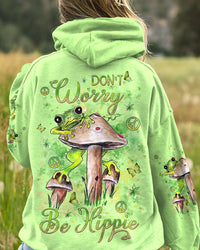 DON'T WORRY BE HIPPIE FROG ALL OVER PRINT - YHDU1309232