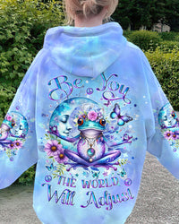 BE YOU THE WORLD WILL ADJUST FROG ALL OVER PRINT - YHDU1512233