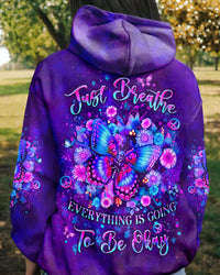 JUST BREATHE BUTTERFLY ALL OVER PRINT - YHLT2708243