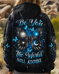 BE YOU THE WORLD WILL ADJUST BUTTERFLY ALL OVER PRINT - YHLT2309245