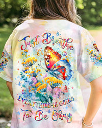 JUST BREATHE BUTTERFLY ALL OVER PRINT - YHLT2907241