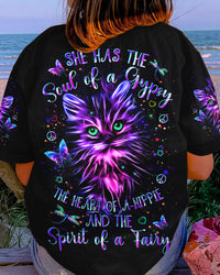 SPIRIT OF A FAIRY NEON CAT ALL OVER PRINT - YHDU1810231
