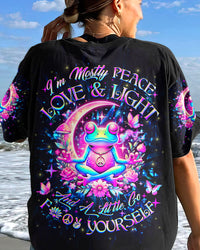 I'M MOSTLY PEACE LOVE AND LIGHT FROG ALL OVER PRINT - YHHG2204241