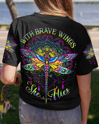 WITH BRAVE WINGS SHE FLIES ALL OVER PRINT - YHDU1606231
