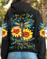 SPIRIT OF A FAIRY DRAGONFLY SUNFLOWERS ALL OVER PRINT - YHDU0310232
