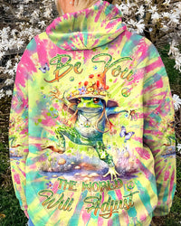 BE YOU THE WORLD WILL ADJUST FROG ALL OVER PRINT - YHDU1411232