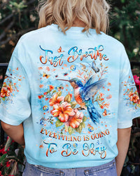 JUST BREATHE HUMMINGBIRD ALL OVER PRINT - YHLT2205242