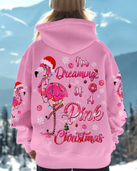I'M DREAMING OF A PINK CHRISTMAS FLAMINGO ALL OVER PRINT - YHLT1410243
