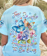 JUST BREATHE BUTTERFLY ALL OVER PRINT - YHLT1707244