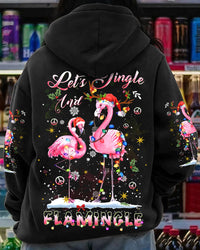 LET'S JINGLE AND FLAMINGLE CHRISTMAS ALL OVER PRINT - YHDU809232