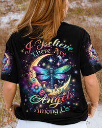 I BELIEVE THERE ARE ANGELS AMONG US DRAGONFLY ALL OVER PRINT - YHLN2903241